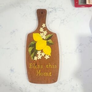 Vintage Wooden Lemon Wall Art